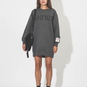 Golden Goose Charcoal Long Sleeve Dress
